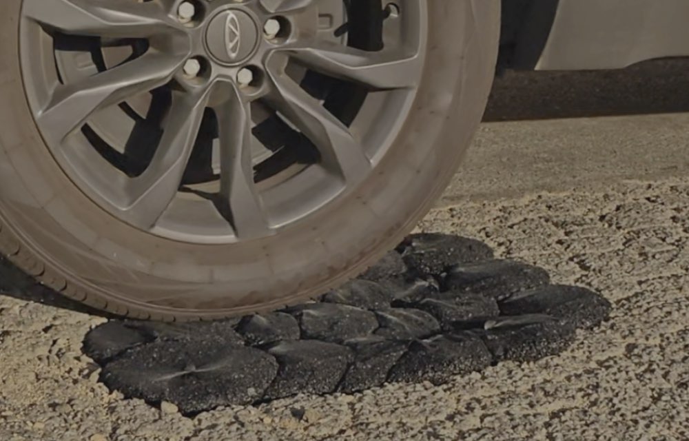 Road surface after PatchPlus repair