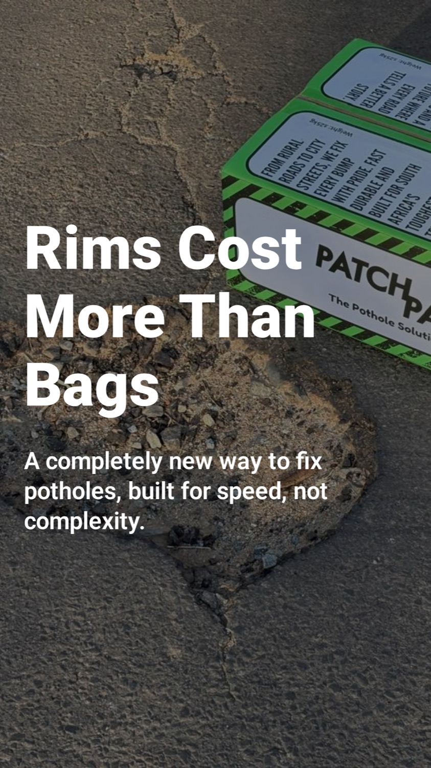 PatchPal™ pothole repair kit